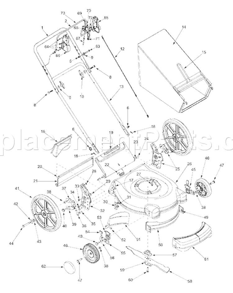 Page A Diagram and Parts List for 11AS589T401 2002 Yard Man Lawn Mower